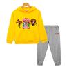 children clothes powerpuff girls anime hoodie Fleece sweatshirt 2pcs pullover+pants Sport Hooded Sets girl outfit boy clothing