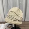 Autumn and winter new crimped fisherman's hat children pleated wide brim retro versatile casual pile shows the face small thermal basin hat