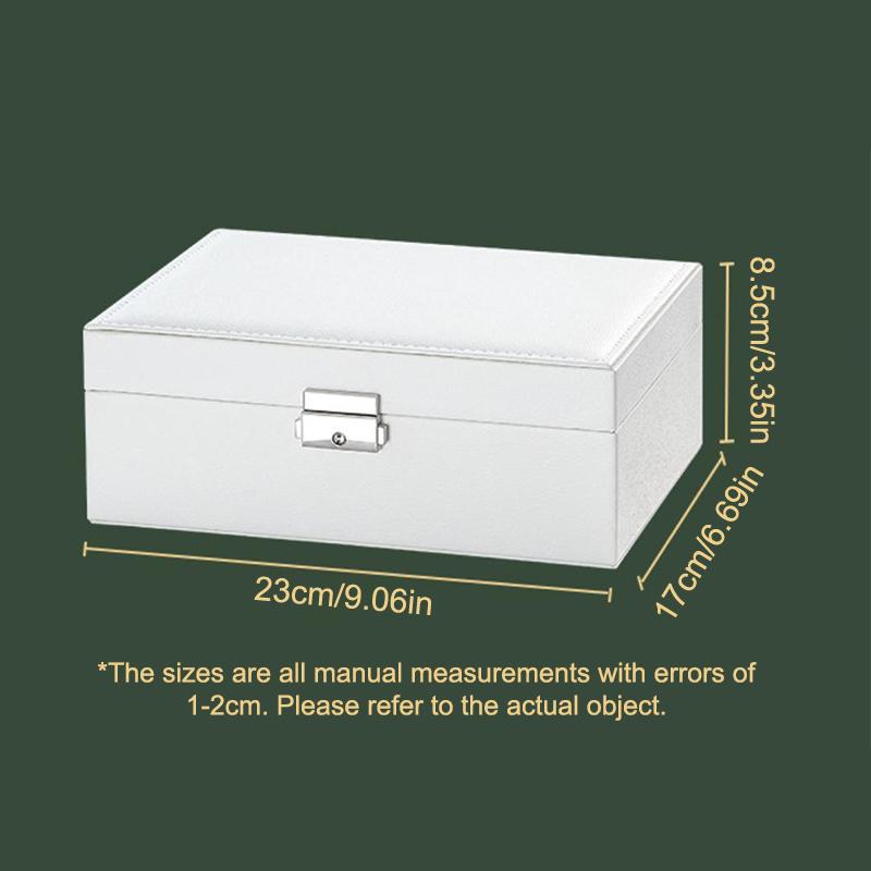 High-Capacity  Pu Leather Jewellery Storage Boxes Portable Travel Jewelry Box Necklace Earrings Ring Jewelry Organize
