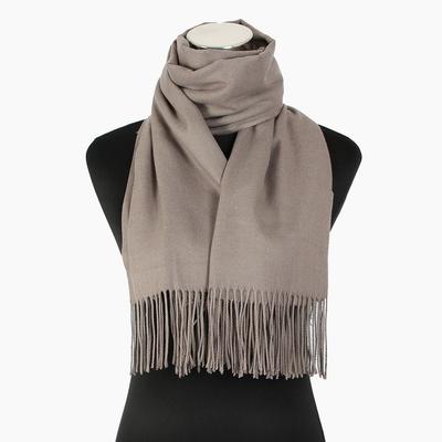 Cachecol Básico de Caxemira Bege Mocha Lenço de Moda de Inverno