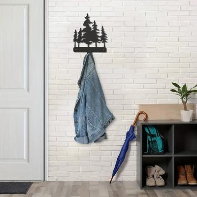 Metal Creative Silhouette Key Hooks Multi-Purpose for Clothes, Bags and Keys. Adorn Your Room and Home for Winter and Christmas