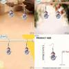Christmas Snowman Acrylic Cartoon Earrings With Silver Ear Pins For Holiday Party Accessory