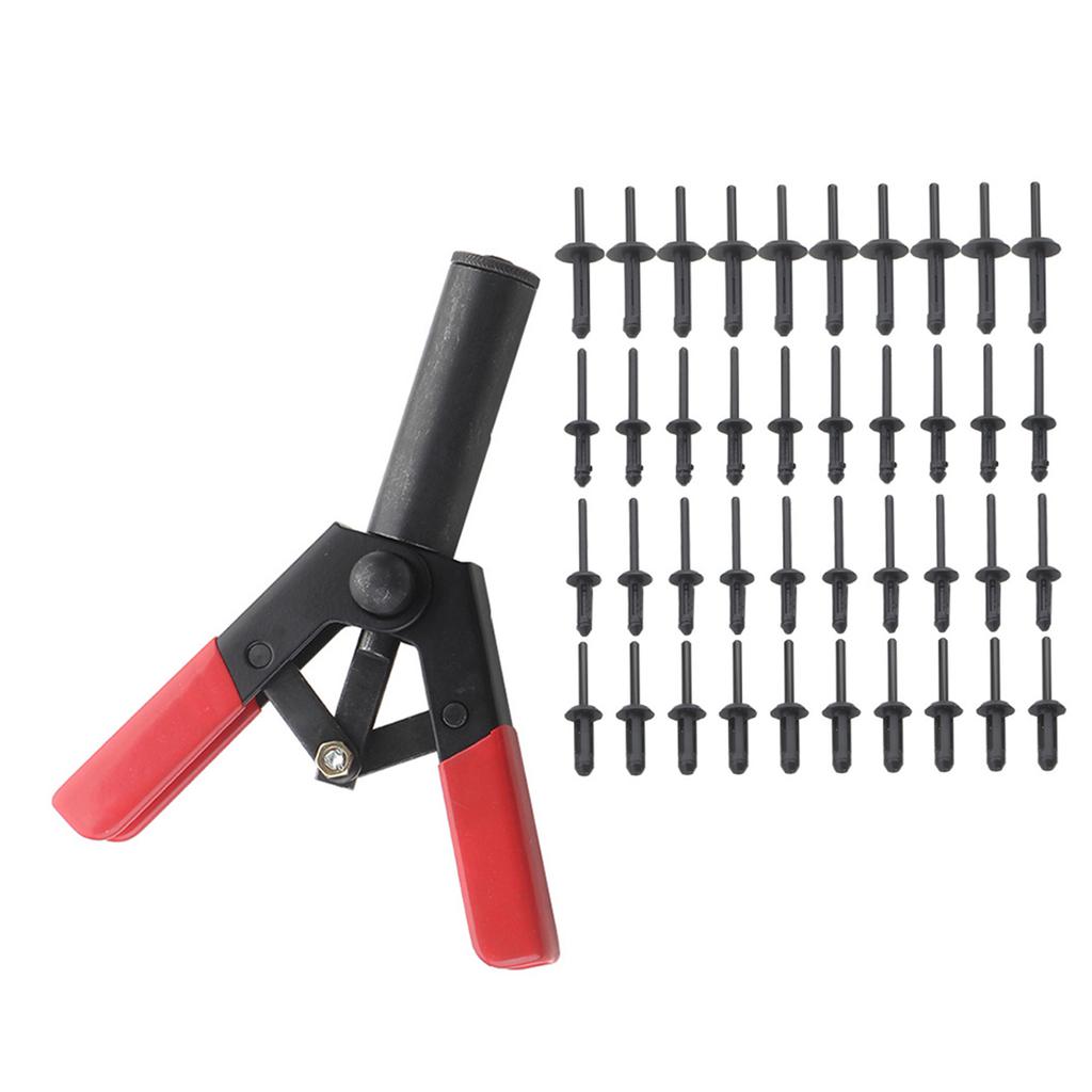 40 pcs Rivets Plastic Rivet Gun Set Multifunctional Poly Rivet Gun Quick Set For Fastening Door Panels & Automotive Trim