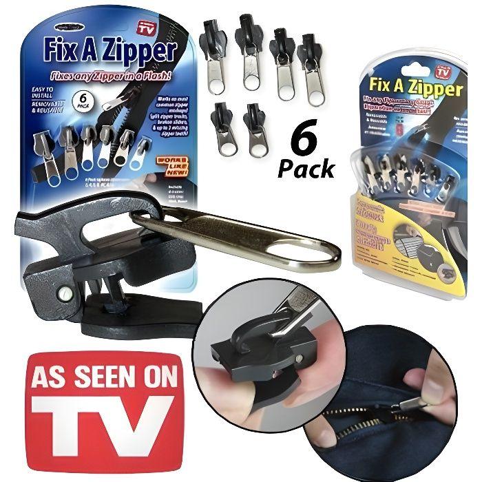 

Ремонтний набір - Застібка-блискавка - 6 штук - Чорний колір - Металевий - Ремонт застібки-блискавки