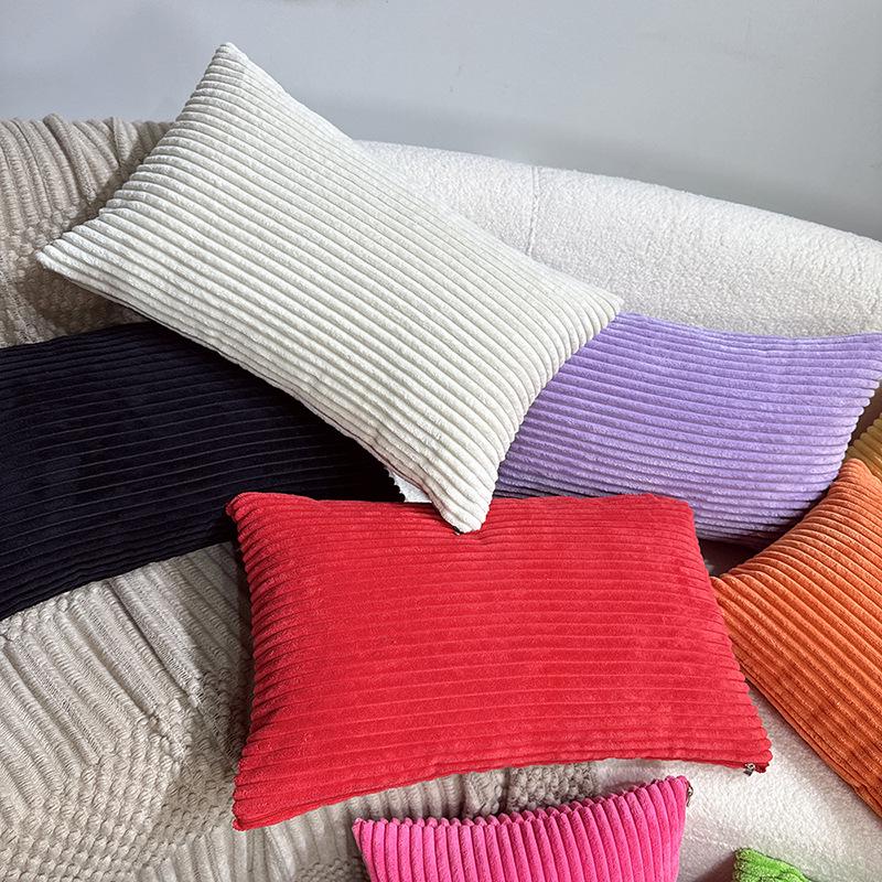 Luxury Rectangular Plush Pillowcase: Portable, Removable, and Washable for Sofa
