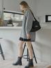 AVANT-G Muffler Set Long Knit Pullover - Gray