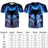 Fashion Men Wolf 3d Print T-shirts With Vibrant Colors And Premium Polyester Fabric