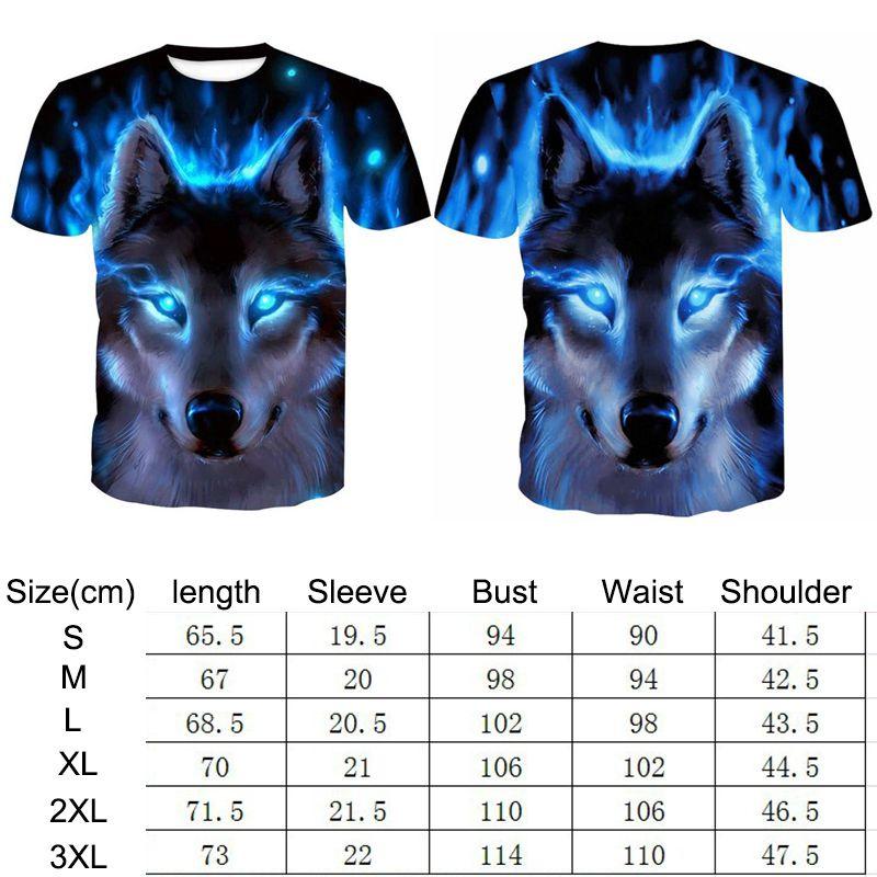 Fashion Men Wolf 3d Print T-shirts With Vibrant Colors And Premium Polyester Fabric