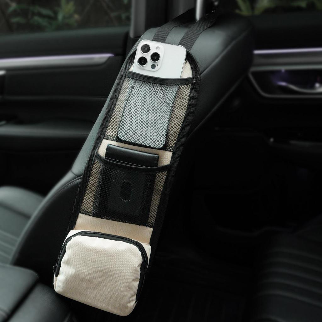 Temu Car Seat Organizer Backseat Hanging Storage Bag with Mesh Pocket