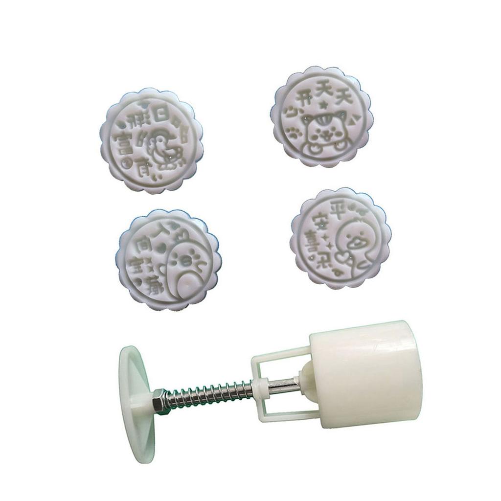 Hand Pressed Mooncakes Mold Bean Pastes Cake Mould Festival ABS Plastic Pastries Mould Kitchen Dessert Baking Supplies