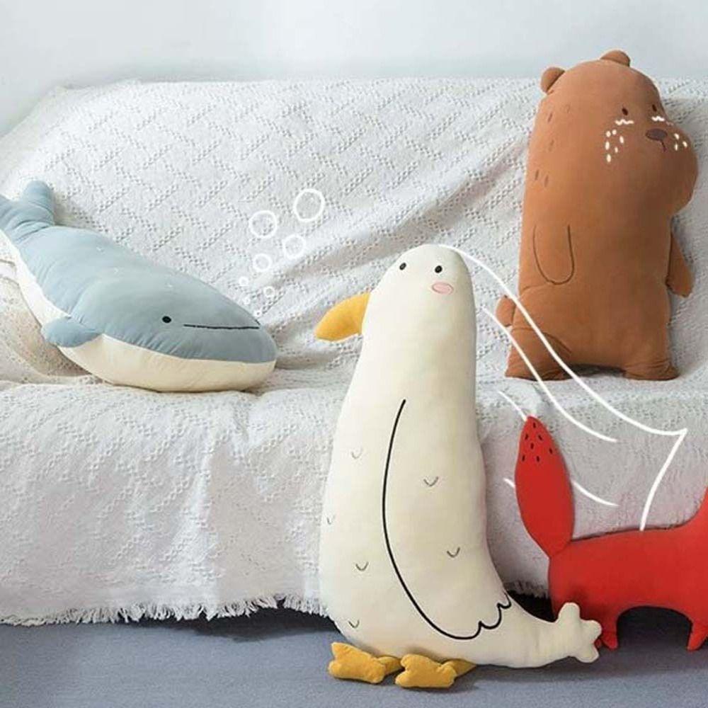 Ocean Animal Soft Pillow Seabird Plush Pillow Bear Plush Toys Stuffed Animals Whale Plush Doll