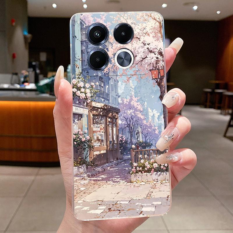 Unique Design Pattern Phone Case For Infinix Note 40 5G/X6851/X6852 Shockproof Soft Casing Soft TPU Transparent Back Cover