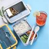 3 Compartment Sealed Bento Box and Cutlery Set, Lunch Boxes for Kid Adult, Suitable for Microwave and Dishwasher