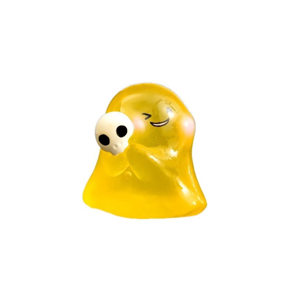 10Pcs Light In The Dark Ghost Figurines Miniatures Ghost Statue  Home Office Desktop Decor