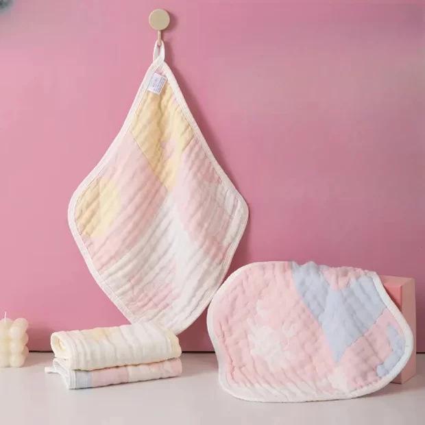 Women's Bamboo Cotton Gauze Face Towel - Super Soft, Thin Style for Adult Face Washing