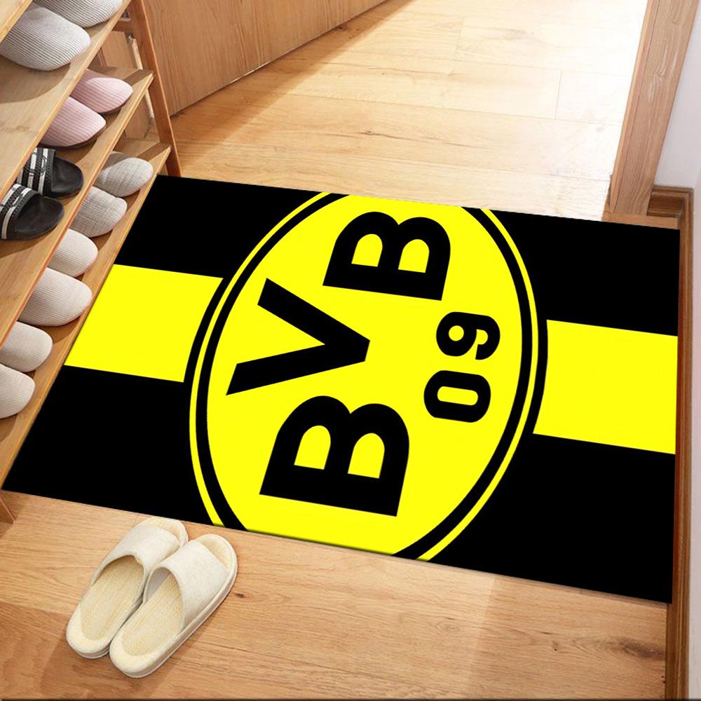 Borussia Dortmund Floor Mat Design For Foyer Outdoor Study Room Playrooms Antislip Carpet Anime Office Decor Wedding Party Gift