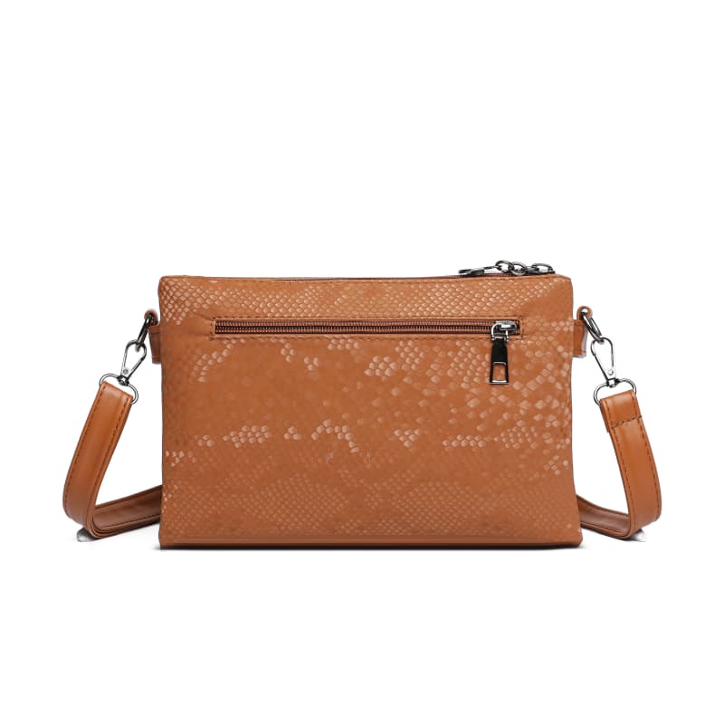 Snake pattern multi-compartment simple shoulder messenger bag