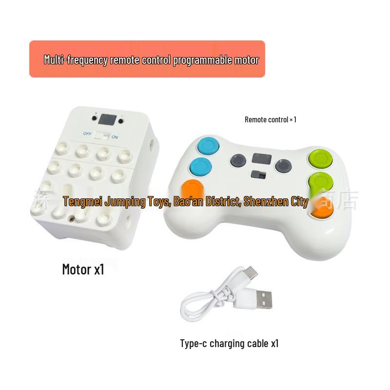 

Toddler Electric Remote-Controlled Building Blocks with Mechanical Gears and Motor Power, Compatible with 9656.