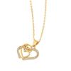 Shell Heart-shaped Peach-Flower Moon Flower Hollow Engraved Zircon Necklace