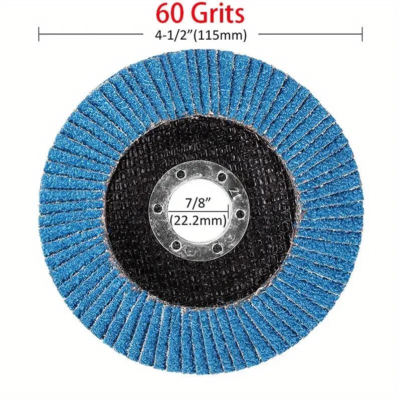 115mm Flap Discs Angle Grinder Sanding Tool 40/60/80/120 Grit Grinding Wheel Flap Disc Zirconia Wear Resistance Abrasive Tools