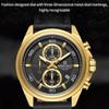 NAVIFORCE Men's Leather Watch Stopwatch Chronograph Calendar Luminous Hand Waterproof 3ATM Casual Business Fashion Watch NF8075