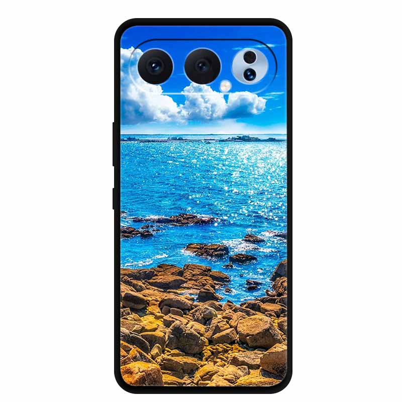 Case For Honor 500 Pro 5G 2025 Fashion Black Edge Soft TPU Silicone Covers For Honor 500 Pro Cases Painted Flowers Shells Fundas