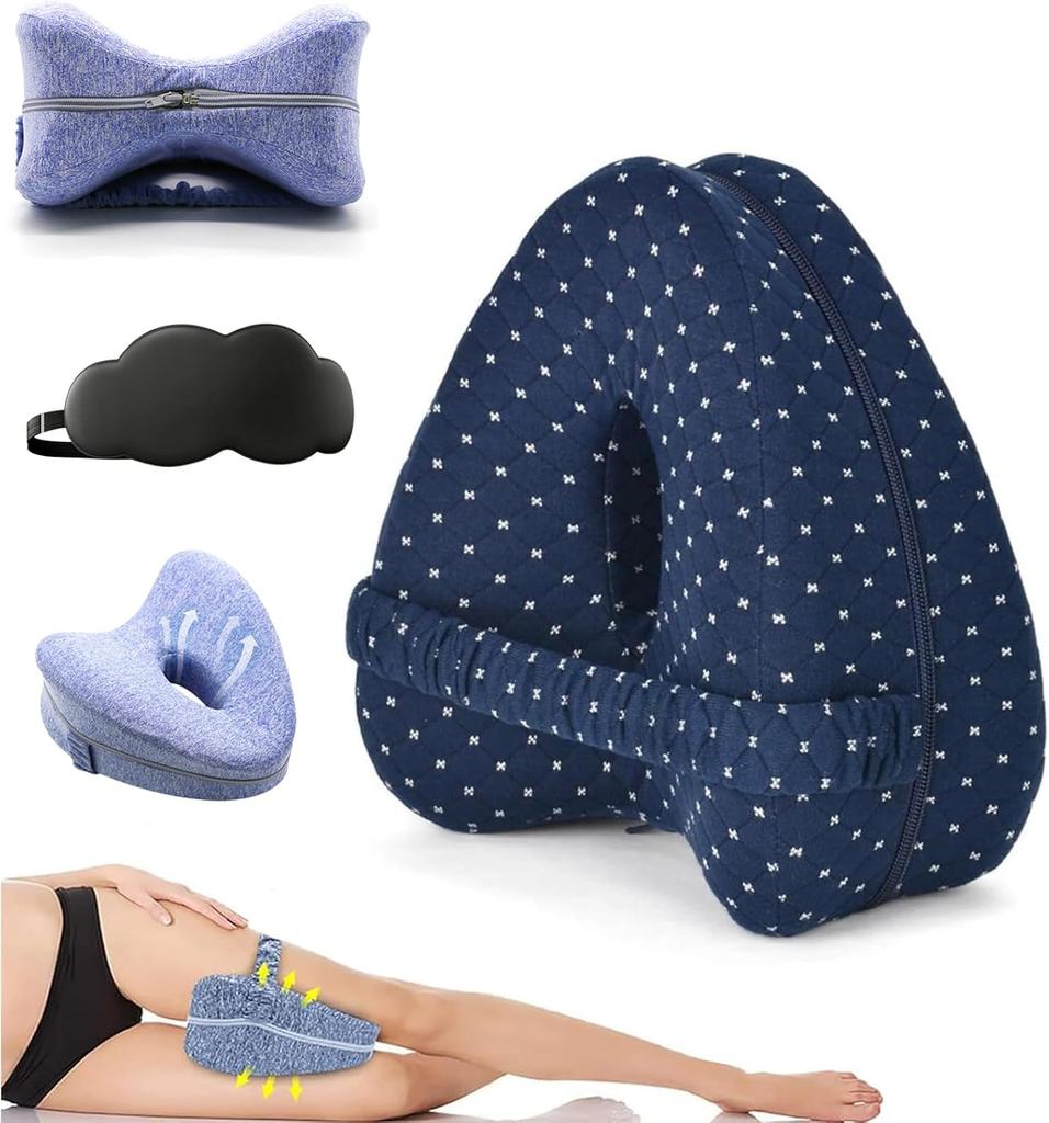 Revoget Alignment Pillows Relieve Hip Pain Sciatica Leg Alignment Pillow for Side Sleepers Sleep Pain-Free from Hip Back Aches