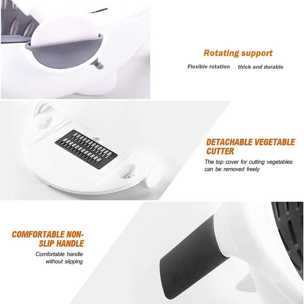 Innovative Drainage Feature, Portable Slicer For Quick Vegetable Washing, Mandoline Slicer With High-Quality Materials And Large Capacity,
