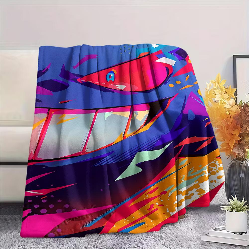 Pokémon  Ghost Bulbasaur Print Flannel Blanket,High Quality Comfortable for All Seasons,Home Decor,Warmth and Comfort,Perfect for Christmas Gifts