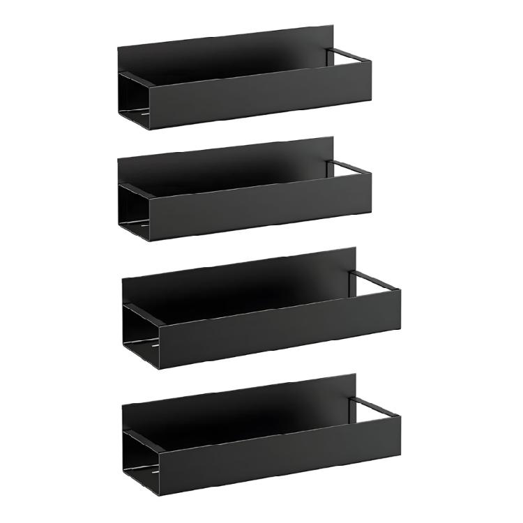 

ABS Magnetic Wall Mounted Shelf With Tall border And Drain Function Great For Small districts 1