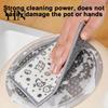 Stubborn Stain Kitchen Scrubber 5Pcs Cleaning Rags, Double-Sided Cartoon Cotton Gauze Steel Wire Non-Scratch Scrub Cloth for Oil Stains, Dish Clothes