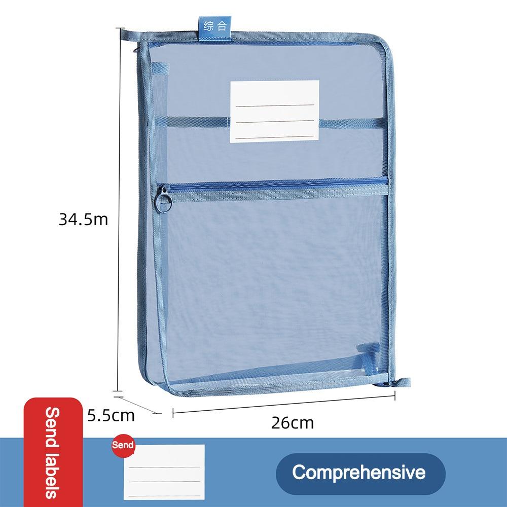 Transparente Netztasche mit Reißverschluss Große Kapazität Aufbewahrungstasche für Schreibwaren Schul- Bürobedarf