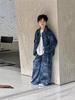 Boys' 2025 Cool & Stylish Denim Two-Piece Set: Trendy Autumn Streetwear for Kids