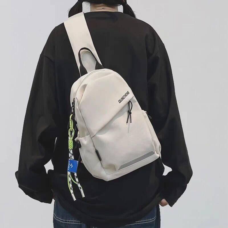 

Сумка через плечо, нагрудная сумка, мужская сумка на одно плечо, мужской маленький рюкзак, женская сумка, плоская легкая сумка для альпинизма для мальчиков, багаж бежевый