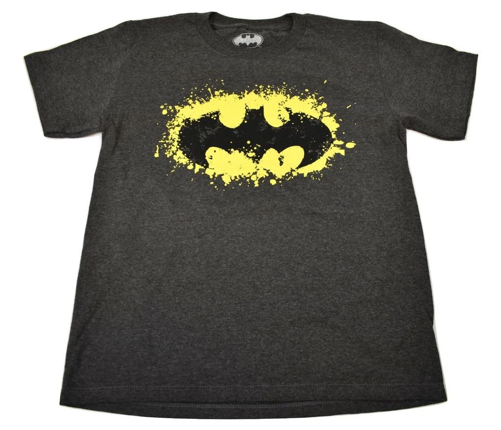 Batman Youth Boys Splatter Logo Tee Shirt New S