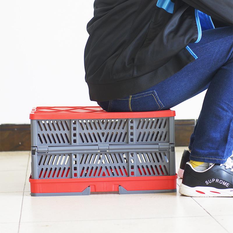 Foldable Plastic Shopping & Storage Basket for Market, Picnic, & Home