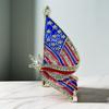 Fashion Patriotic Brooch Trendy Flag Design Jewelry Accessory Alloy Metal For Outfits Bags Hats Friendship