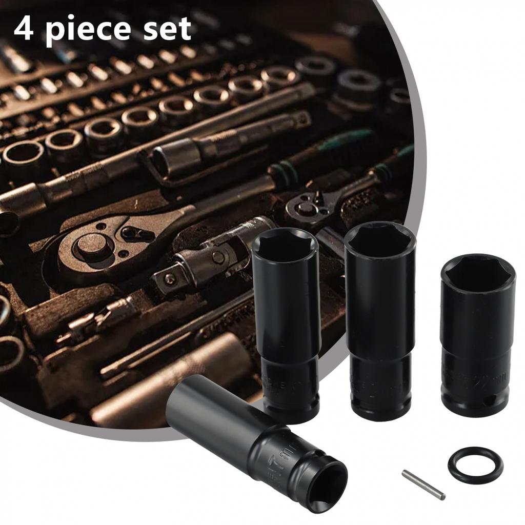Sturdy 4Pcs Socket Set for 17 22mm Electric Wrench Built for Heavy Use