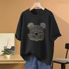 Short-sleeved T-shirt Women's Summer Loose Retro Cartoon Bear Half-sleeved Top