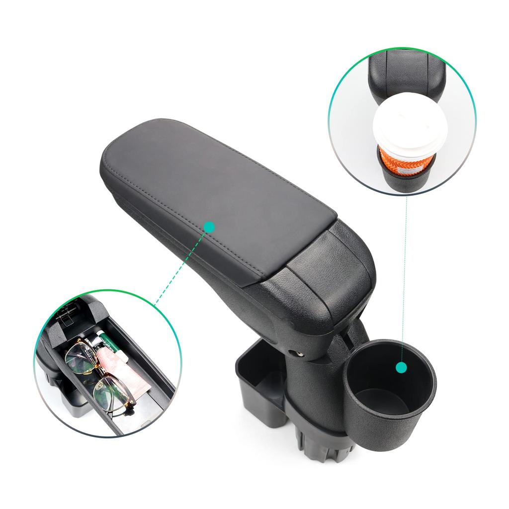 GAFAT Front External Console Box for Suzuki Sierra Interior Small Item ABS Storage Box with Drink Armrest, Jimny/Jimny (4th Generation, JB64/JB74)