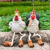 Cute Hand-crafted Hanging-rooster Ornament – Garden Décor, Landscape Decoration, and Charming Birthday Gift