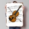 Violin Music Notation Metal Poster Customized Wall Art Retro Vintage Tinplate Signs for Wand Deko Room Decoration Gaming Decor