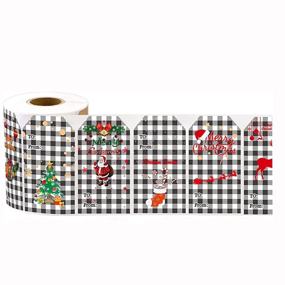 50-300Pcs New Merry Christmas Gift Name Tags Present Seal Label Stickers Christmas Gift Package Decoration DIY XMAS Stickers