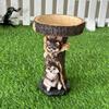 Resin Raccoon Bird Feeder, Garden and Yard Decoration Item, Creative Realistic Animal Outdoor Miniature Landscape Ornament