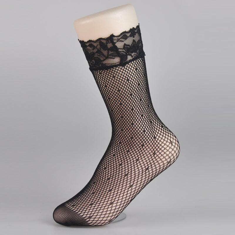 Calzini Sexy Neri a Rete per Caviglia da Donna – Stile Retro Harajuku, Sottili Estivi