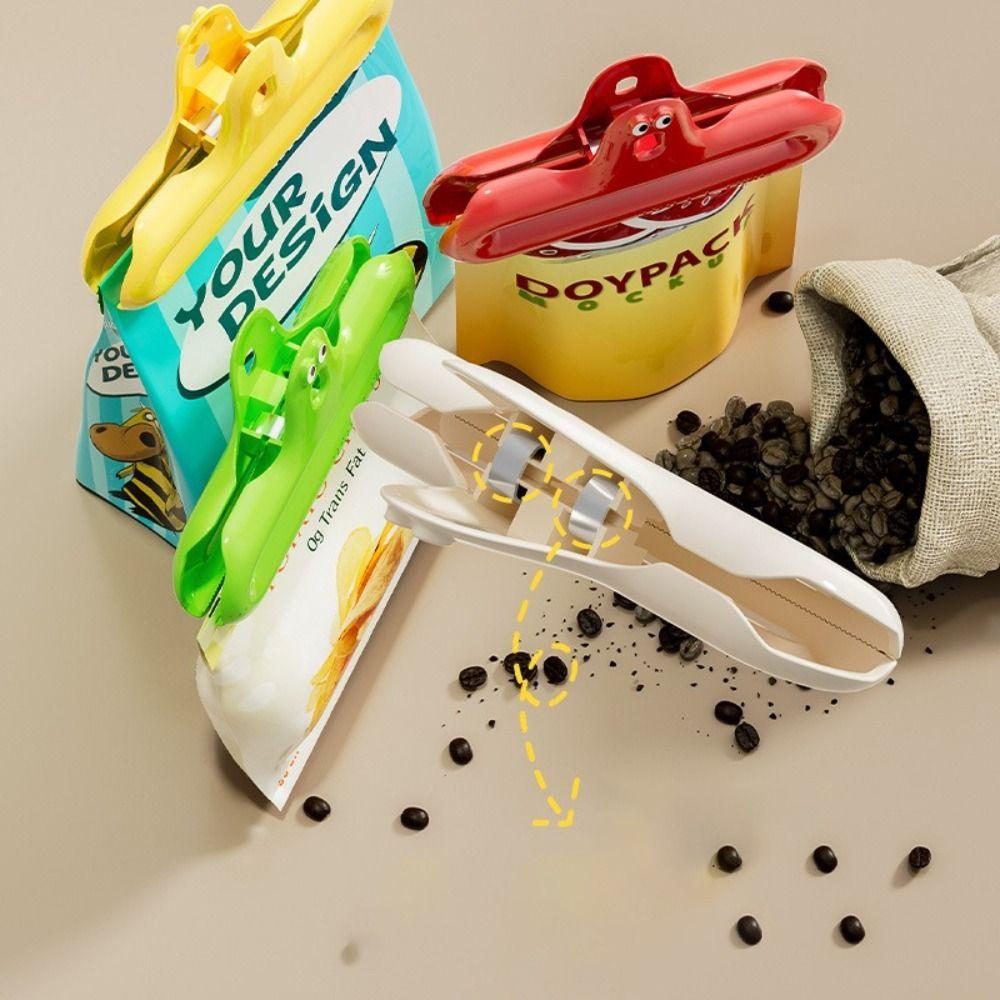 

Food Preservation Sealing Clip Seal Snack Milk Powder Bag Clip Creative Sealer Clamp зелений
