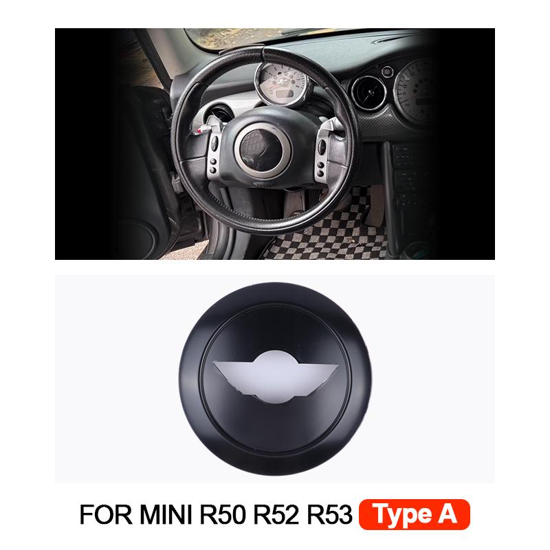 1PCS Car Steering Wheel Center Panel Car Sticker Night Jack For MINI Cooper R50 R52 R53 For Mini Cooper Interior Accessories