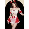 Sexy Christmas Maid Strapless Uniform Set with Exposed Buttocks No Need To Take Off Tempting Passionate and Fun Christmas Robe