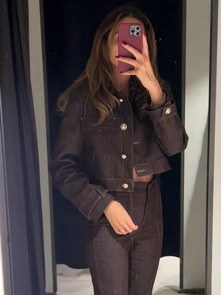 Women's Autumn European & American Fashion Simple Short Denim Jacket