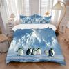 3pcs Bedding Set Penguin Glacier Includes 1 Comforter + 2 Pillowcases, Without Pillow Inserts, Soft Comfortable, Lightweight Breathable, Pri